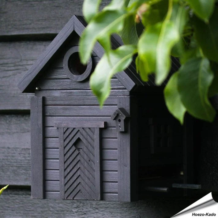 Multiholk Carbon Black voederhuis en nestkast | Hoezo-Kado