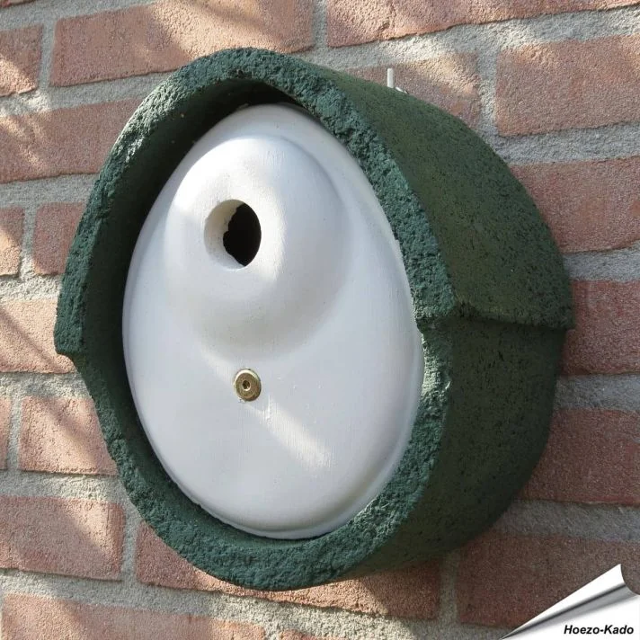 Nestkast houtbeton ovaal - 32mm (groen)