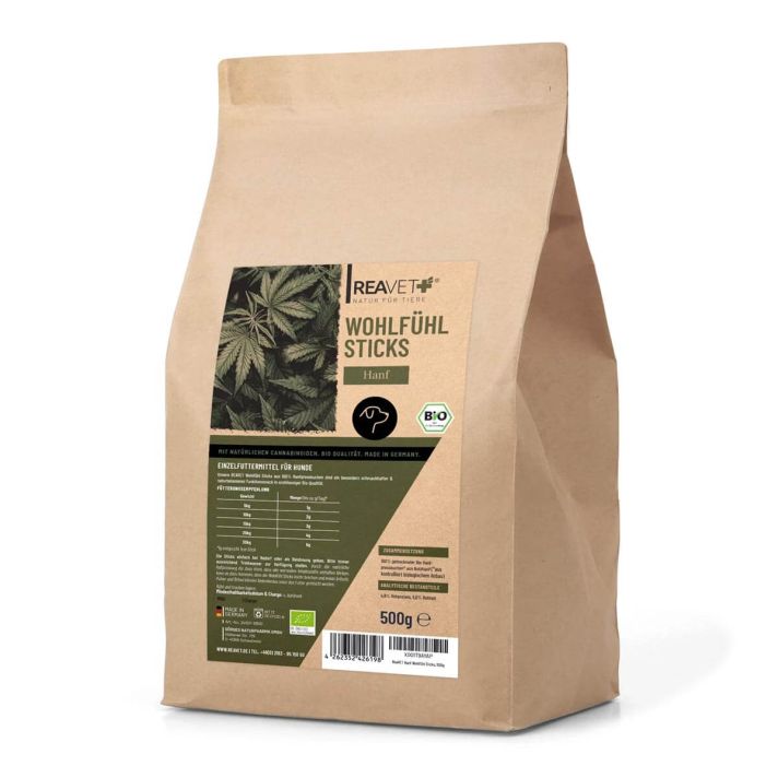 ReaVET Hennep "Feel Good" sticks voor Honden (500g)