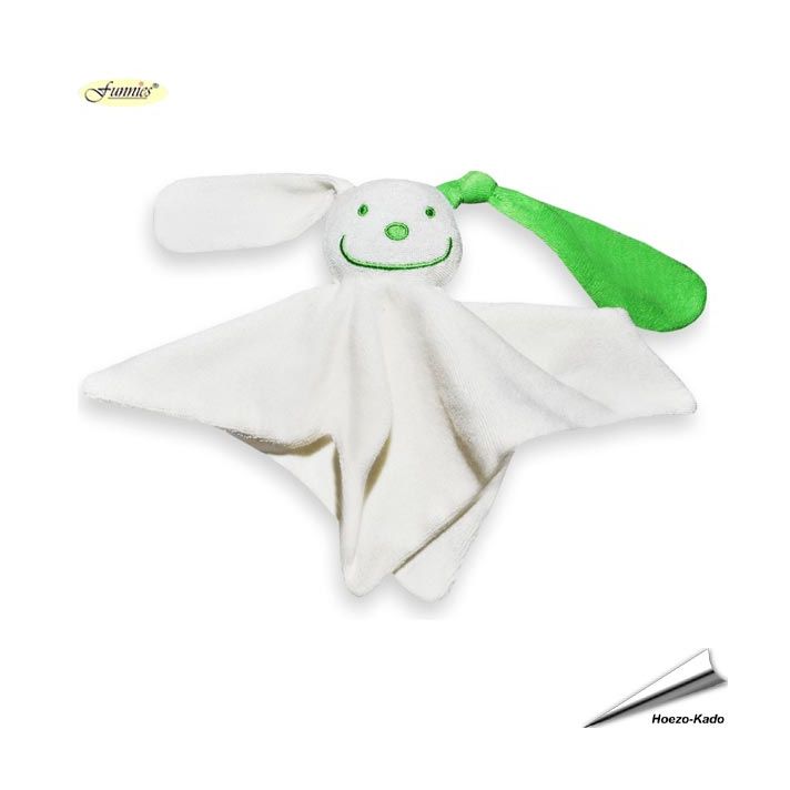 Tutpoppetje (ecru met groen oor)