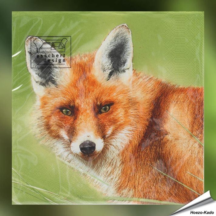 Servetten Rode vos | 20 stuks | FSC & 3-laags | Hoezo-Kado