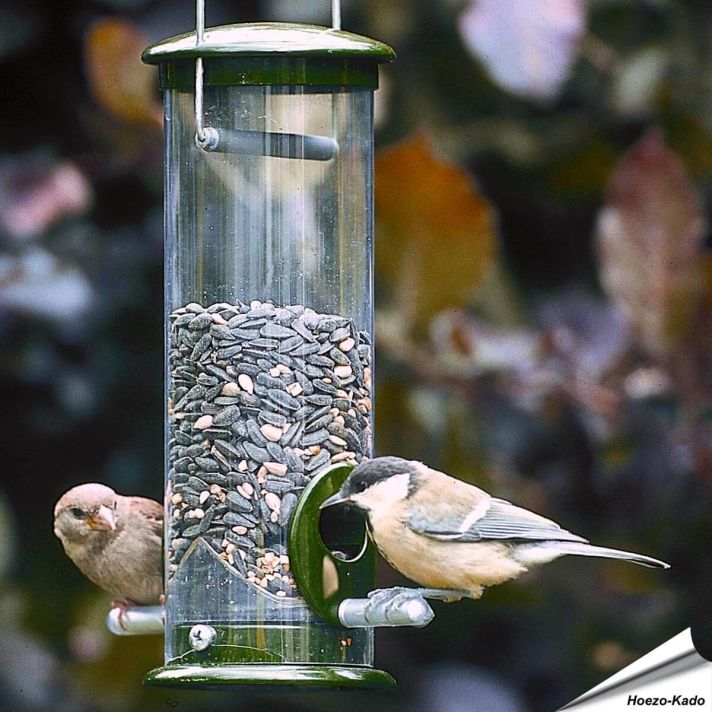Vogel-Voedersilo metaal groen (220mm)