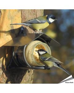 Metaaldraad Pindakaaspothouder voor potjes vogelpindakaas - Hoezo-Kado