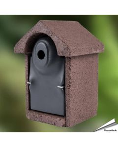 Houtbeton nestkast voor vogels | 28mm invliegopening | bruin | Hoezo-Kado