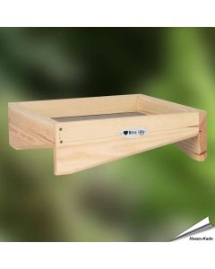 Houten grondvoedertafel voor tuinvogels