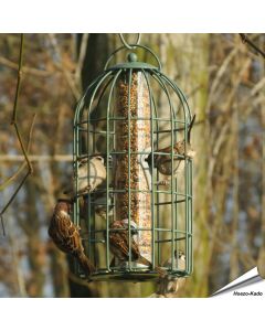 Voedersilo met beschermkooi voor zaden (zeegroen)
