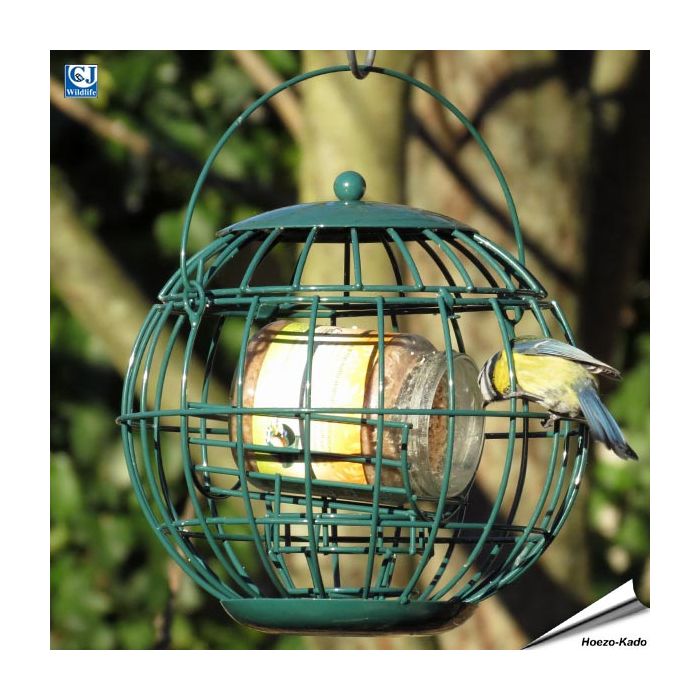 Pindakaaspothouder met beschermkooi (hangend)