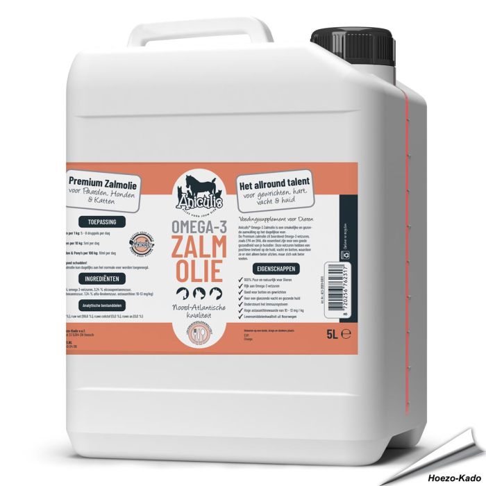 Omega-3 Zalmolie van Aniculis voor Honden, Katten & Paarden (5000ml)