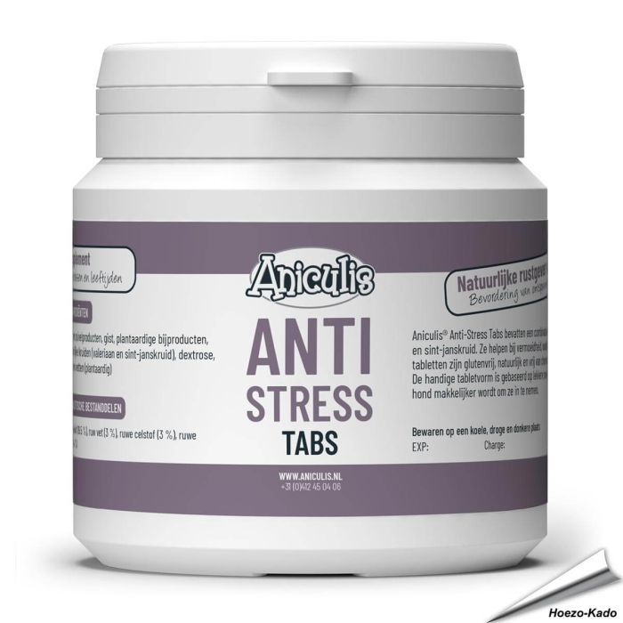 Maak je hond Kalm en Relaxed met de Anti-Stress Tabs van Aniculis ✔️ Helpt stress en angst bij honden te verminderen ✔️ Bevat kalmerende ingrediënten - 100% natuurlijk ➤ Bestel nu op Hoezo-Kado
