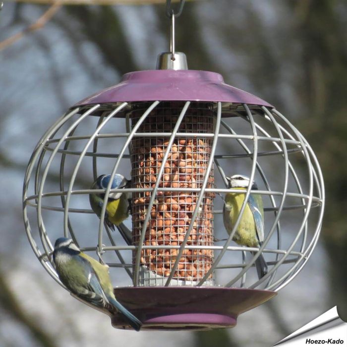 Pindasilo Helix voor tuinvogels - in de mooie kleur aubergine