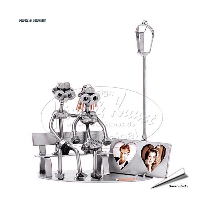 Verliefd paar met foto