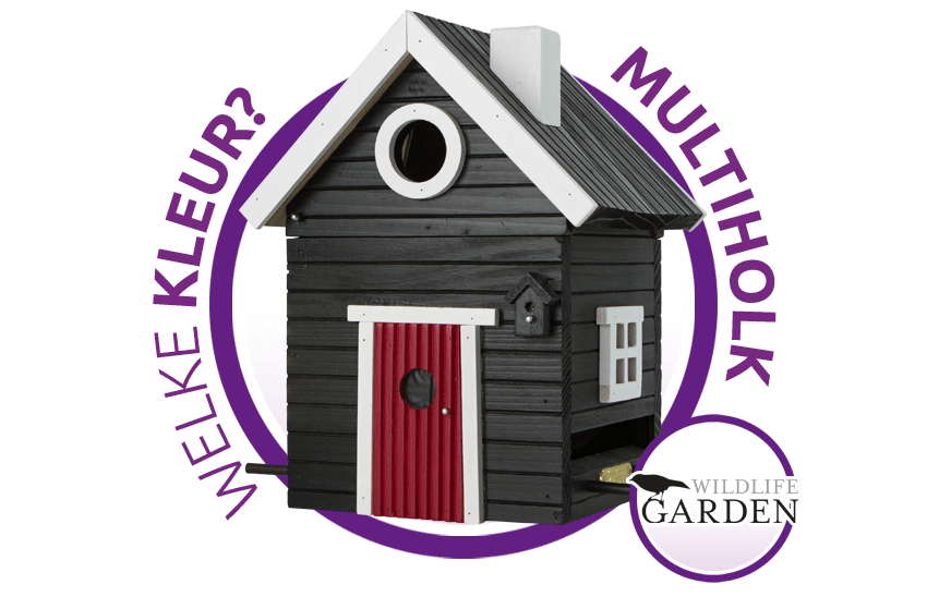 De Multiholk van Wildlife Garden - Nestkast en voederhuis in 1 De Multiholk van Wildlife Garden - Nestkast en voederhuis in 1